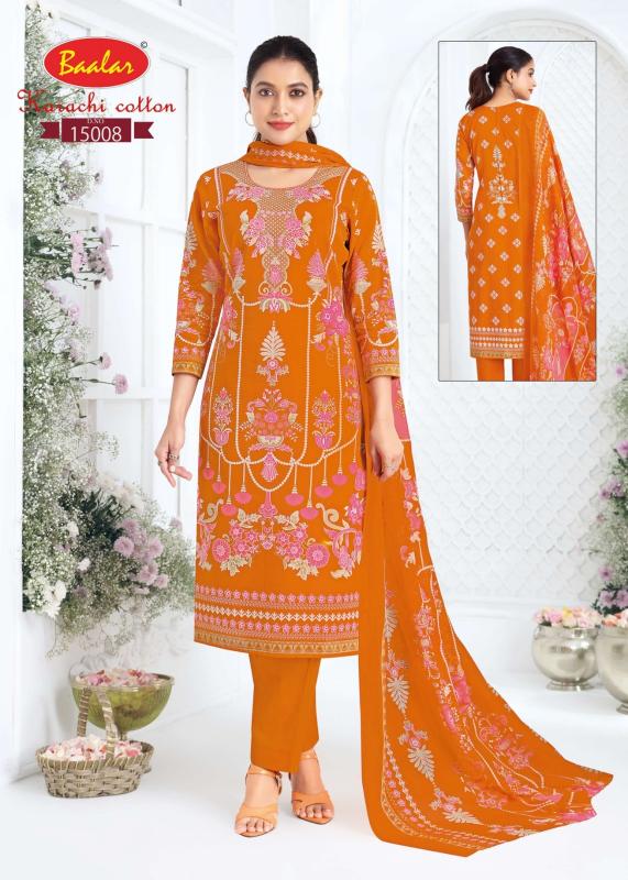 Baalar karachi vol 15 suryajyoti dress material wholesale in surat